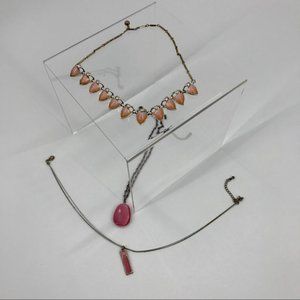 Lot of 3 Pink Necklaces